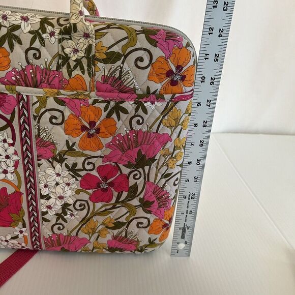 Vera Bradley Hard Shell Laptop Computer Case Bag Folkloric (Retired) with Strap - Picture 5 of 16